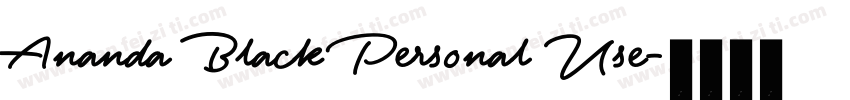 Ananda Black Personal Use字体转换